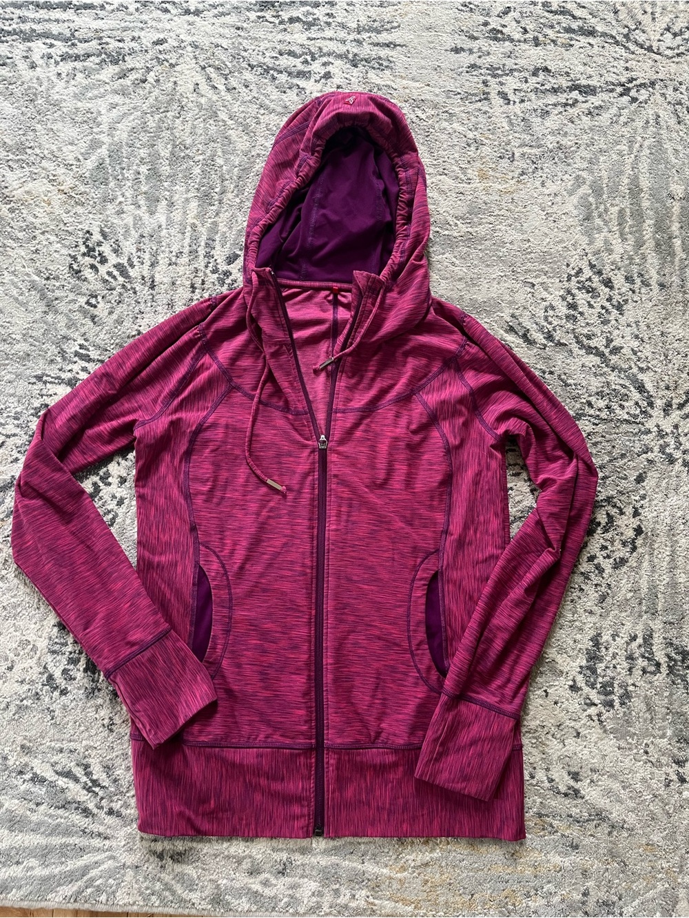 Prana Magenta/Purple Space-Dye Hoodie